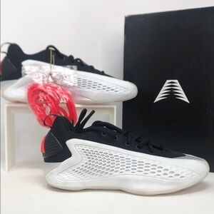 Adidas AE 1 Low (GS) White Black Red Youth Basketball Shoes-Size 6 No (R) Insole